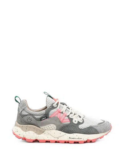 Flower Mountain Panelled Mesh Sneakers In Gray