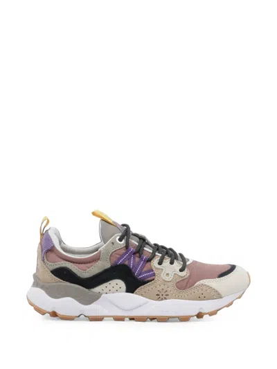 Flower Mountain Panelled Sneakers In Nude