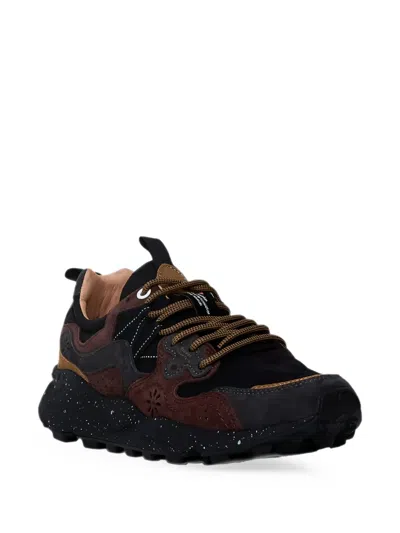 Flower Mountain Panelled Speckled-sole Sneakers In Multi