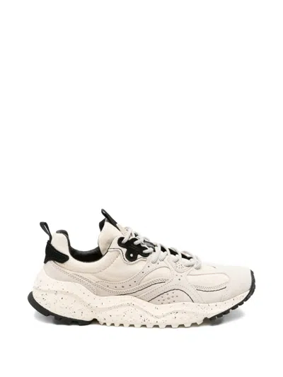 Flower Mountain Panelled Speckled-sole Sneakers In Pink
