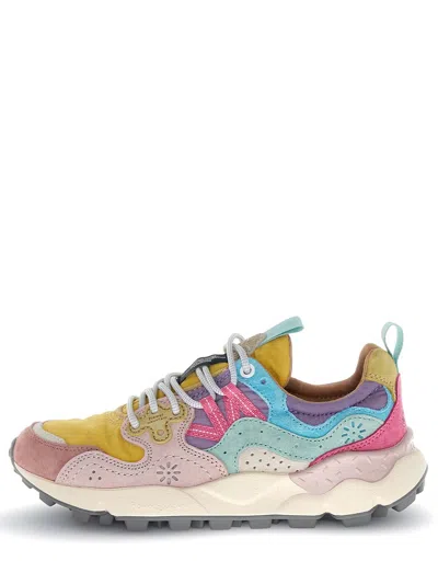 Flower Mountain Pastel Multi-layered Sneakers With Chunky Sole