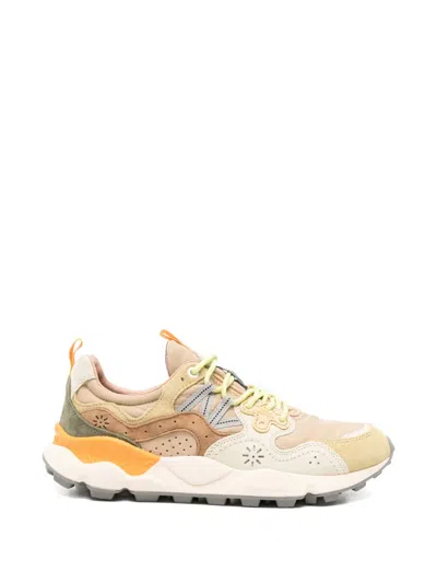 Flower Mountain Yamano 3 Suede-panel Low-top Sneakers In Animal Print
