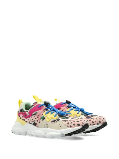 Flower Mountain Printed Lace-up Sneakers In Neutral