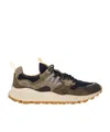 Flower Mountain Yamano 3 - Sneakers In Suede And Technical Fabric In Brown