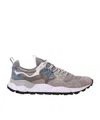 Flower Mountain Round Toe Low-top Sneakers In Gray