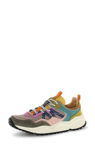 Flower Mountain Sanchia Mixed Media Sneaker In Multi