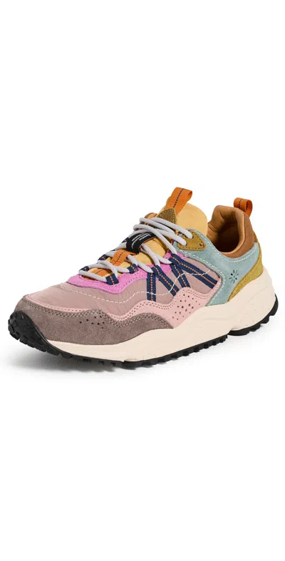 Flower Mountain Sanchia Sneakers Mud Green In Multi
