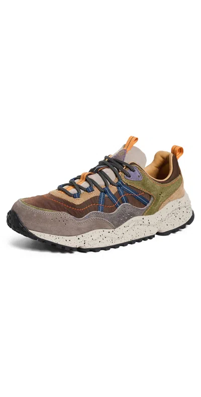 Flower Mountain Sanchia Sneakers Mud/brown/dark Brown In Black