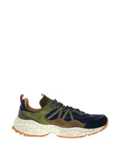 Flower Mountain Sanchia Uni Suede Panelled Sneakers In Multi