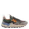 Flower Mountain Yamano 3 Uni Dark Grey And Brown Suede And Fabric Sneakers In Multi