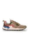 Flower Mountain Sneakers Yamano Pink And Beige Wool In Beige