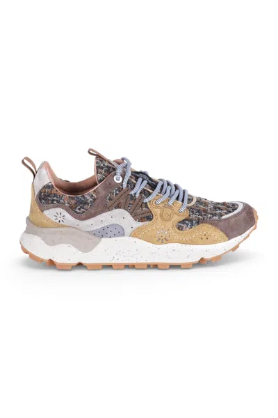 Flower Mountain - Sneakers - 480807 - Brown/ocra In Multi