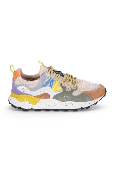 Flower Mountain - Sneakers - 480808 - Beige/verde In Multi