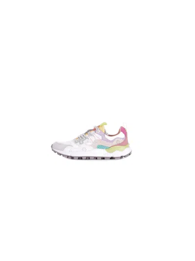 Flower Mountain Sneakers In Bianco Lilla Bianco