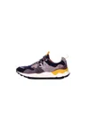 Flower Mountain Yamano 3 - Sneakers In Suede And Technical Fabric In Blu Grigio Blu