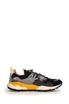 Flower Mountain Yamano 3 - Sneakers In Suede And Technical Fabric In Blue