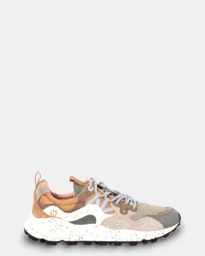 Flower Mountain Sneakers  Mod. Yamano 3 Man - Grey/onion In Green