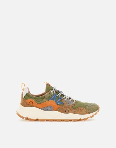 Flower Mountain Sneakers In Green/orange/brown