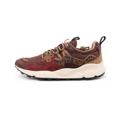 Flower Mountain Yamano 3 Unit Leopard-print Panel Sneakers In Brown