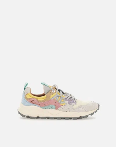 Flower Mountain Sneakers With Multicolored Suede Inserts