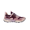 Flower Mountain Layered Rosa Sneakers With Textured Sole In Pink