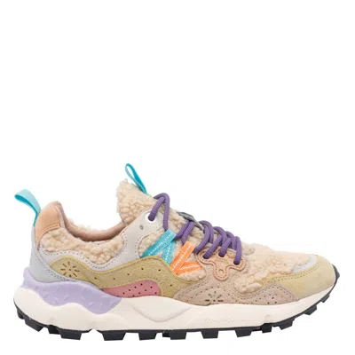 Flower Mountain Panelled-design Sneakers In Neutral