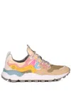Flower Mountain Yamano 3 Suede And Nylon Dark Rose And Chestnut Sneakers In Marrone Marrone