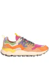 Flower Mountain Sporty Multicolored Suede Sneakers With Antibacterial Insole In Multi