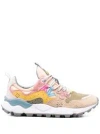 Flower Mountain Yamano 3 Suede And Nylon Dark Rose And Chestnut Sneakers In Multicolor