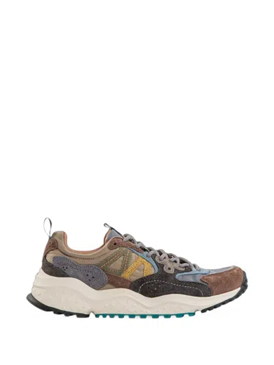Flower Mountain Solin Panelled Suede Sneakers In Multi
