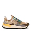 Flower Mountain Suede Accents And Trekking Laces Breathable Ripstop Sneakers In Brown