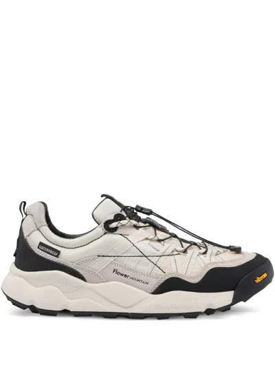 Flower Mountain Suede Logo-detail Sneakers In Neutral