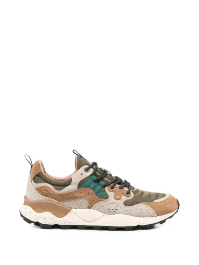 Flower Mountain Suede-panelled Sneakers In Multi
