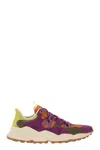 Flower Mountain Women's Tiger Hill Burgundy Lime Suede/nylon Mesh Trai In Fuchsia