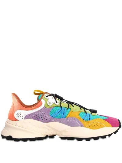 Flower Mountain Tiger Hill Suede Panelled Sneakers In Multi
