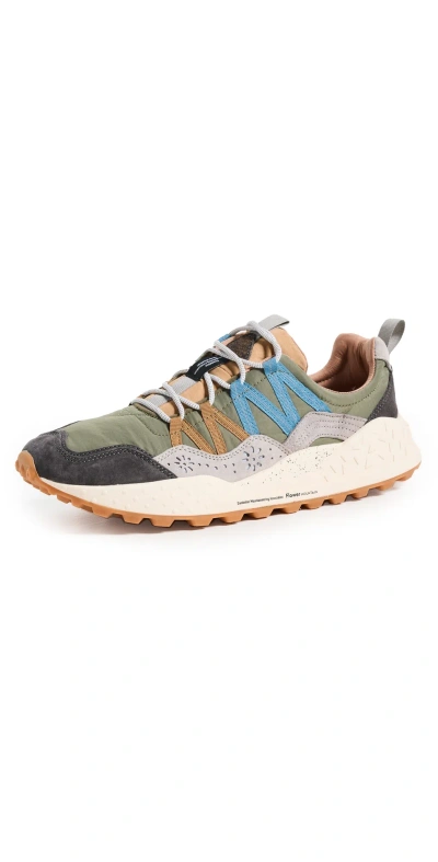 Flower Mountain Washi Trainers Military/beige