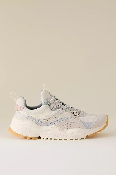 Flower Mountain Wave Suede Trainers In Neutral