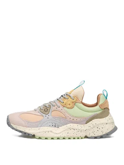 Flower Mountain Wave Woman Suede/nylon In Green