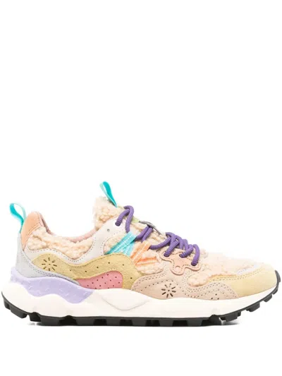 Flower Mountain Panelled-design Sneakers In Neutral