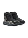 Flower Mountain Black Ankle Boots For Kids In Black