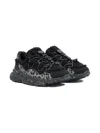 Flower Mountain Black Sneakers For Boy In Black