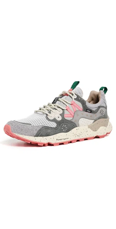 Flower Mountain X Staple Yamano 3 Uni Sneakers Grey/anthracite/rose In Gray