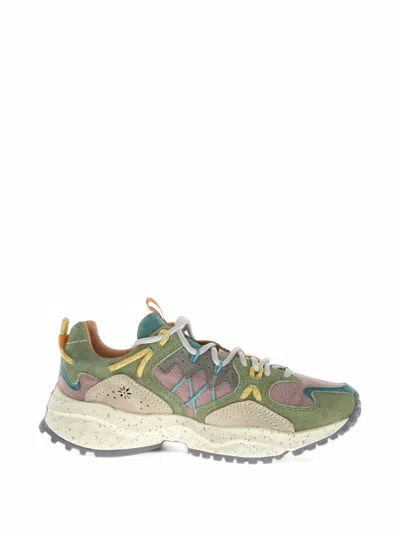 Flower Mountain Yamabushi Panelled Sneakers In Multi