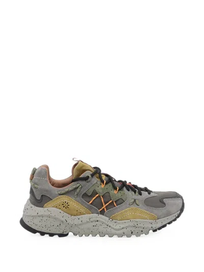Flower Mountain Yamabushi Suede-panelled Speckled Sneakers In Multi