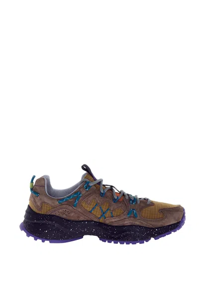 Flower Mountain Lace Up Panelled Trainers Yamabushi In Animal Print