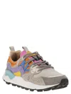 Flower Mountain Yamano 3 - Sneakers In Suede And Technical Fabric In Multi