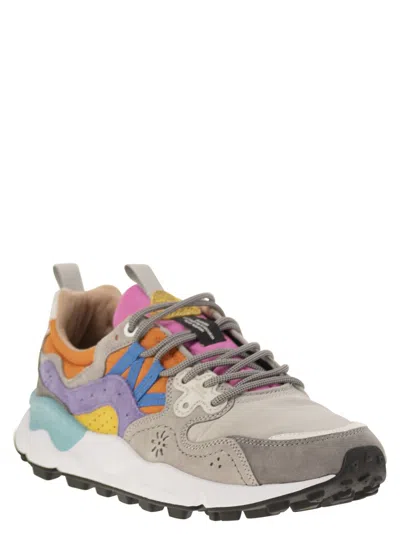 FLOWER MOUNTAIN YAMANO 3 - SNEAKERS IN SUEDE AND TECHNICAL FABRIC