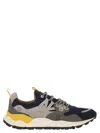 Flower Mountain Yamano 3 - Sneakers In Suede And Technical Fabric In Blue/grey