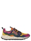 Flower Mountain Yamano 3 - Sneakers In Suede And Technical Fabric In Fuchsia/yellow