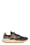 Flower Mountain Yamano 3 - Sneakers In Suede And Technical Fabric In Grey/blue